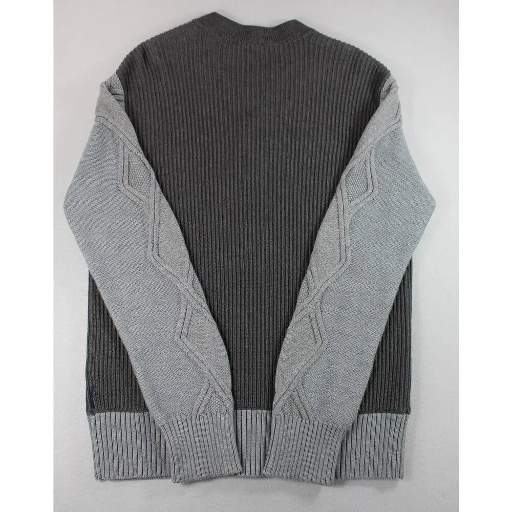 Armani Exchange AlX Ribbed Cardigan Sweater Men's Medium Colorblock Button Front